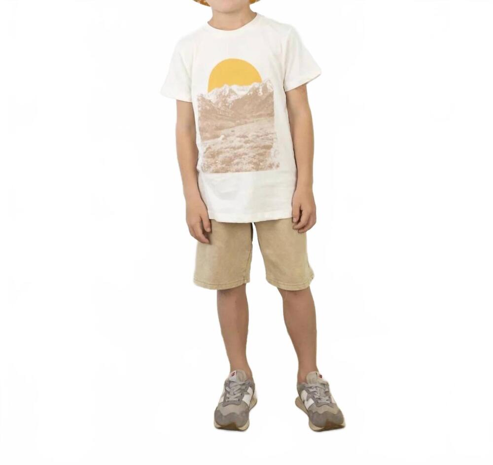NEW TINY WHALES mountains are calling tee in natural